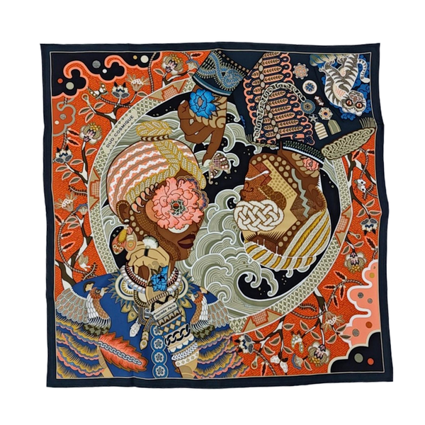 Mulberry Silk Silk Scarf Multicolor