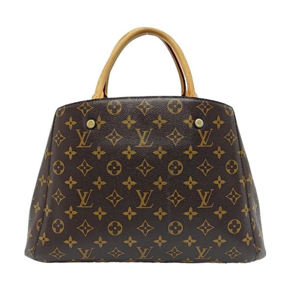 MONTAIGNE GM Monogram Coated Canvas Brown