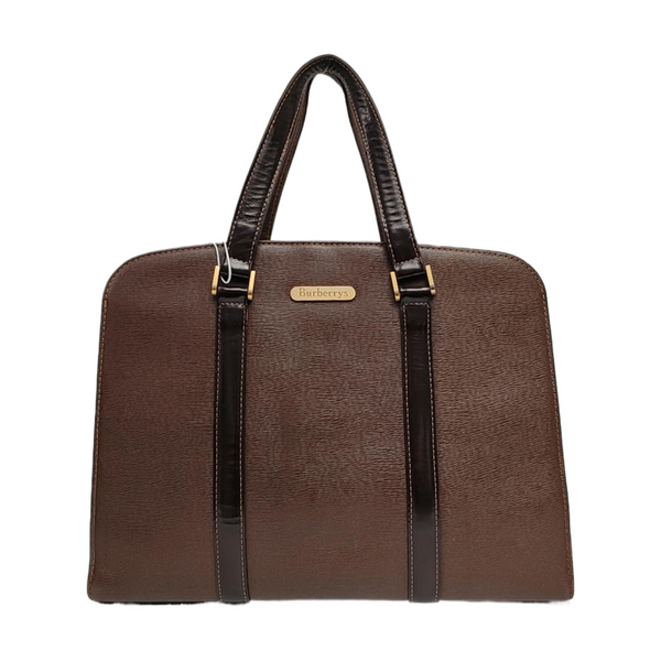 Calfskin Top Handle Bag Brown