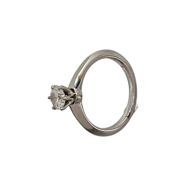 Tiffany Setting Platinum 950 Silver Ring EU 48