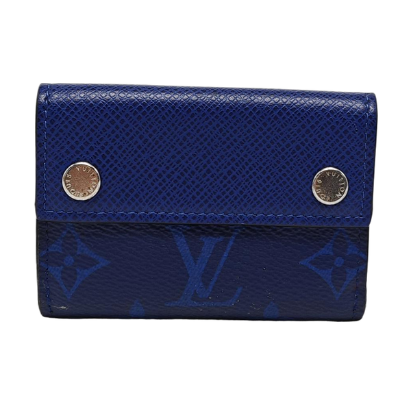 DISCOVERY Monogram Calfskin Blue Wallet