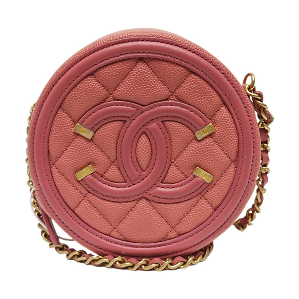 FILIGREE Mini Quilted Grained Calfskin Pink