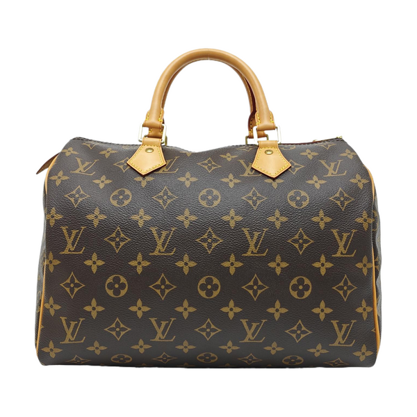 SPEEDY 30 Monogram Coated Canvas Brown