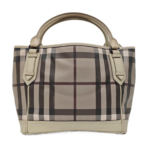Coated Canvas Top Handle Bag Gray