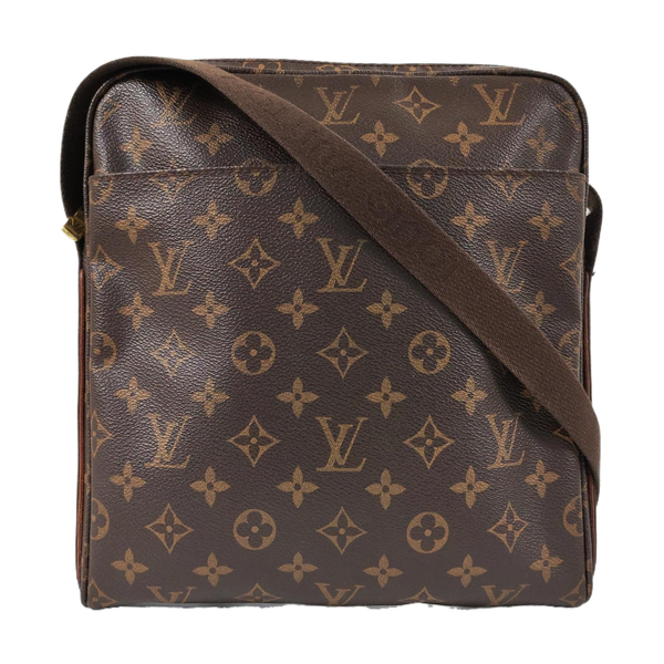 TROTTEUR Monogram Coated Canvas Brown