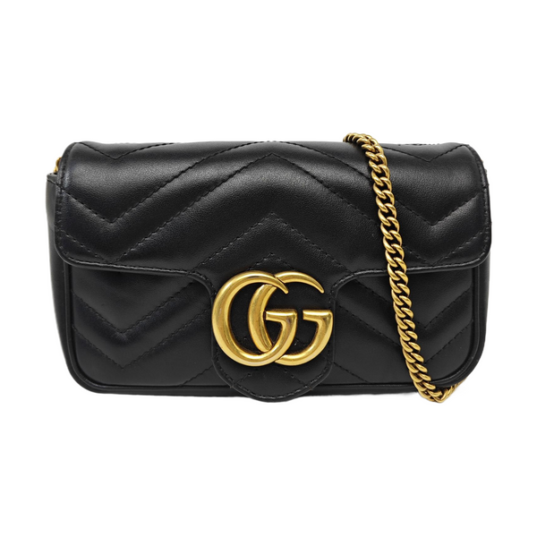 GG Marmont Mini Quilted Calfskin Black