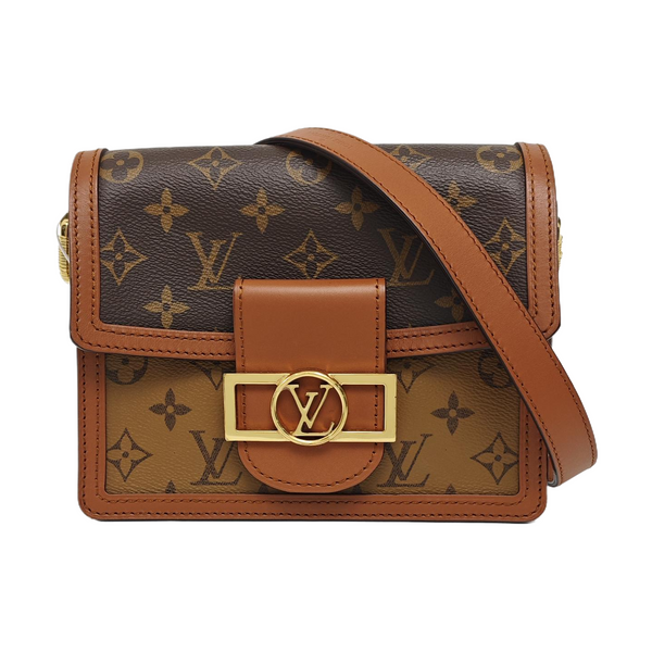 DAUPHINE Mini Monogram Coated Canvas Brown