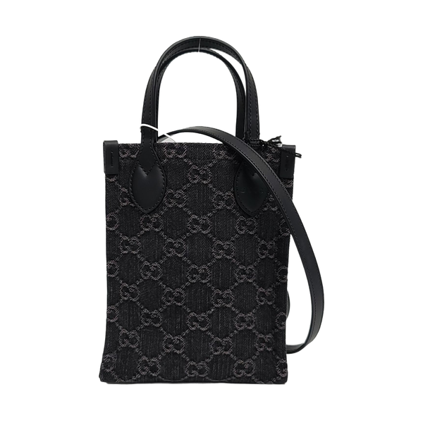 Ophidia Mini Monogram Denim Black