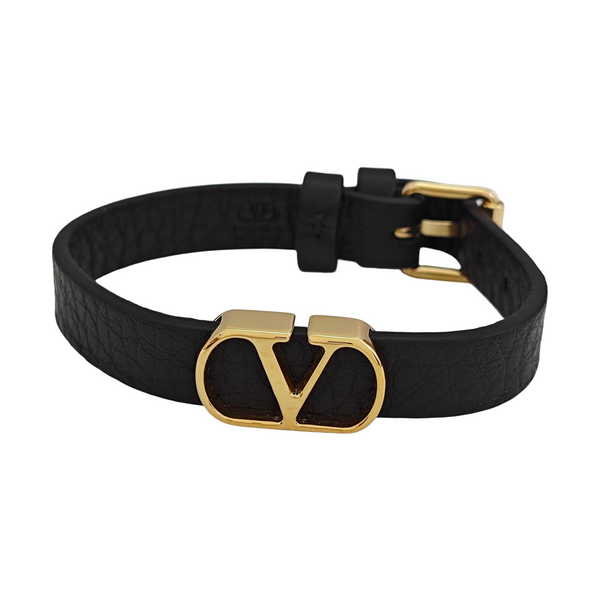 Leather Black Bangle