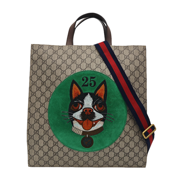 Monogram Coated Canvas Tote Bag Black