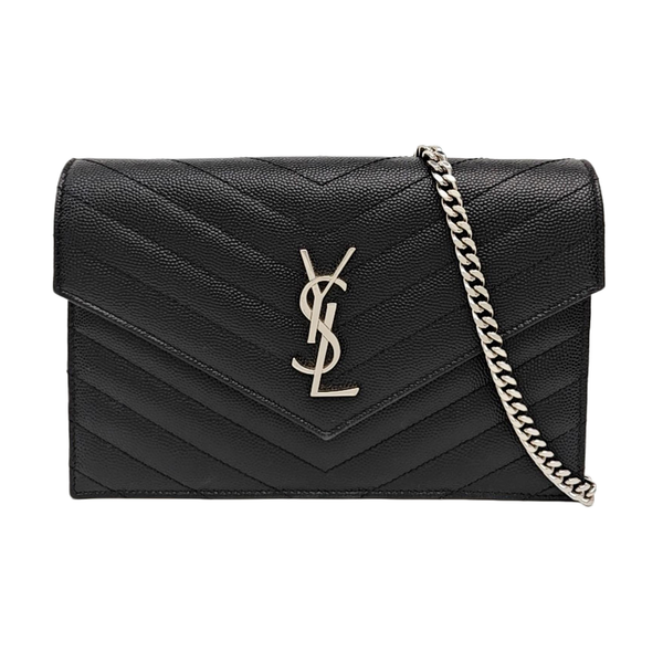 MONOGRAM Chevron Calfskin Black