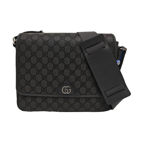 Ophidia Medium Monogram Coated Canvas Gray