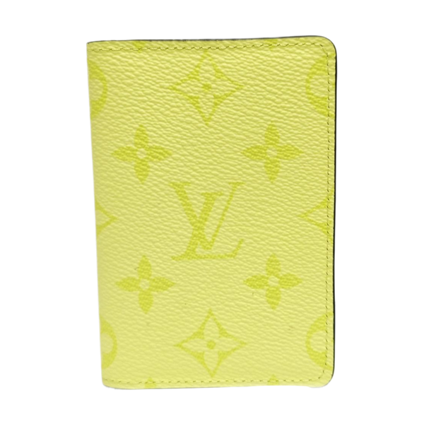 Monogram Coated Canvas Card Holder Yellow
