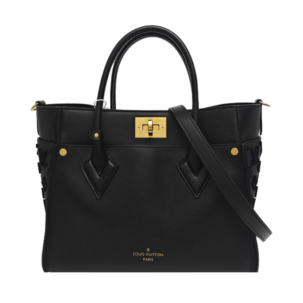ON MY SIDE MM Monogram Calfskin Black