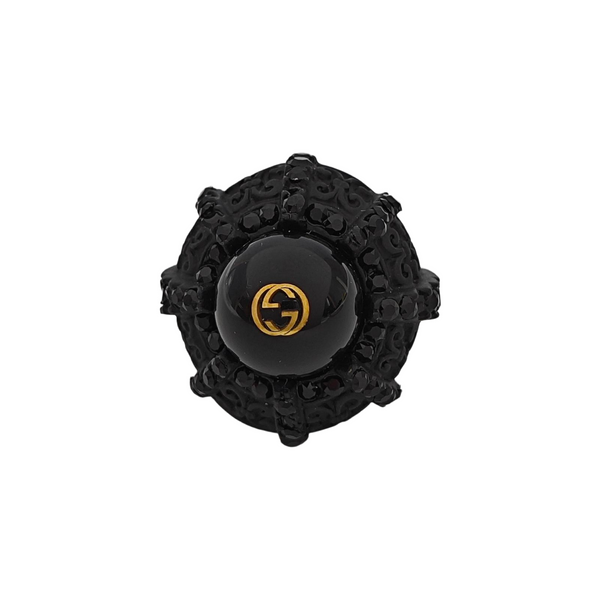 Metal Black Ring EU 56