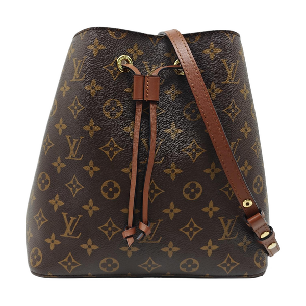 NÉONOÉ MM Monogram Coated Canvas Brown