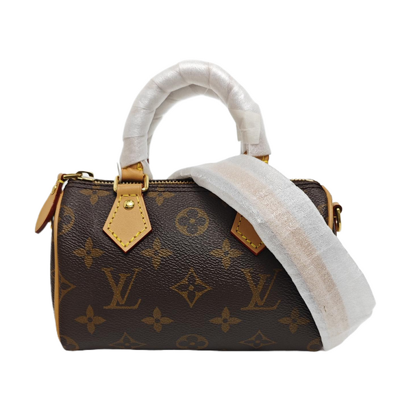 SPEEDY Nano Monogram Coated Canvas Brown