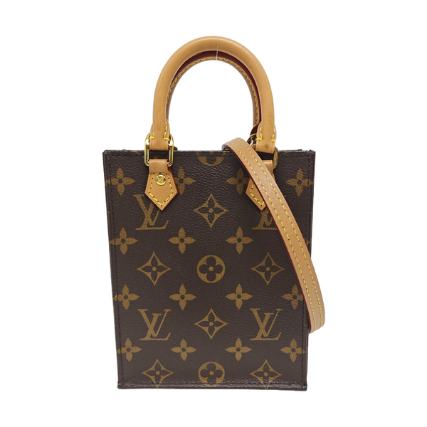 Authenticated pre-owned SAC PLAT Mini Monogram Coated Canvas Brown - Tote Bag at Looply