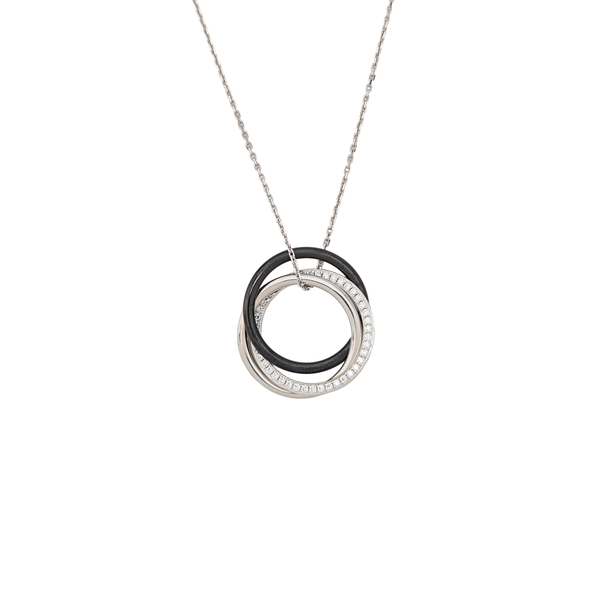 TRINITY 18k White Gold Silver Necklace
