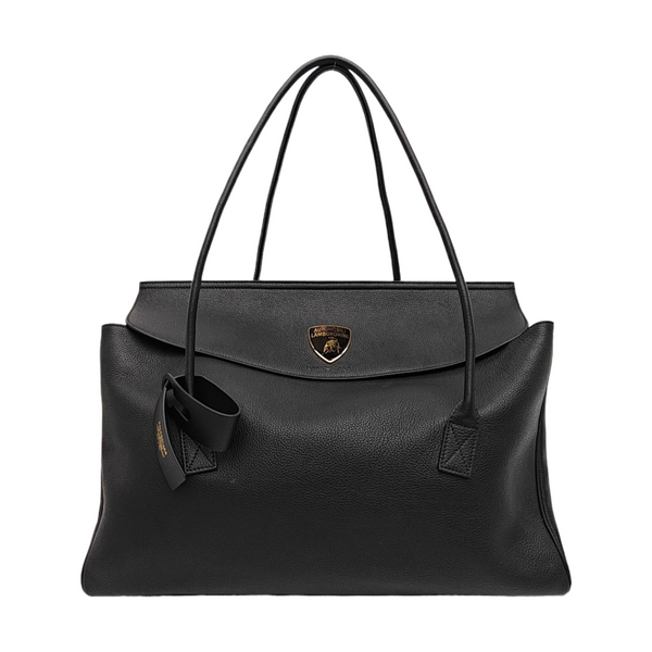 Calfskin Top Handle Bag Black
