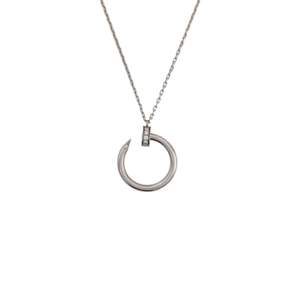 JUSTE UN CLOU 18k White Gold Silver Necklace