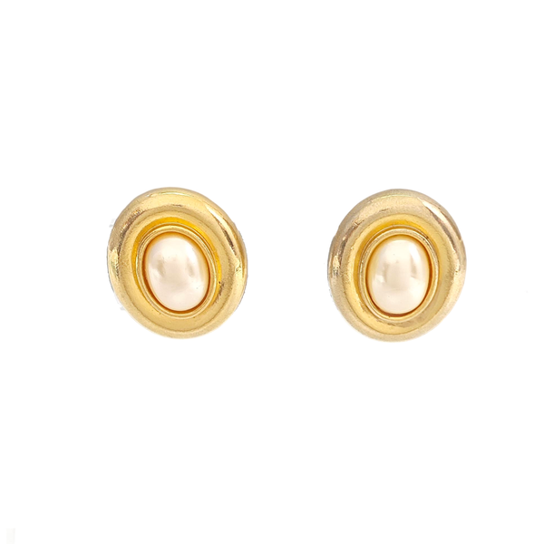 Metal Gold Clip On Earrings