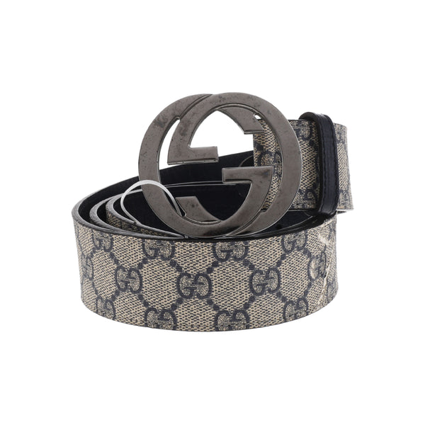 Beige Coated Canvas Belt