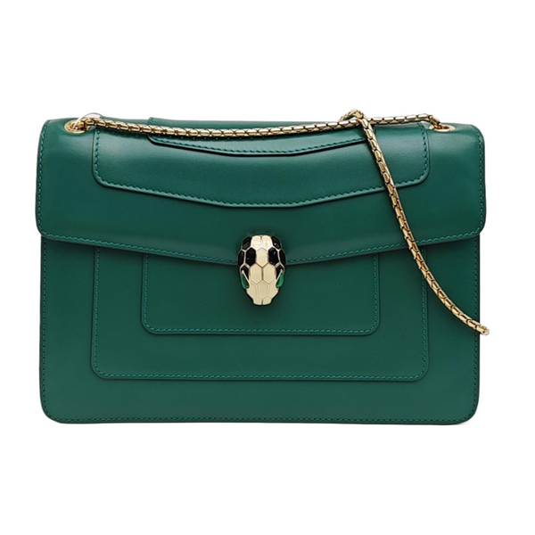 SERPENTI FOREVER Medium Calfskin Green