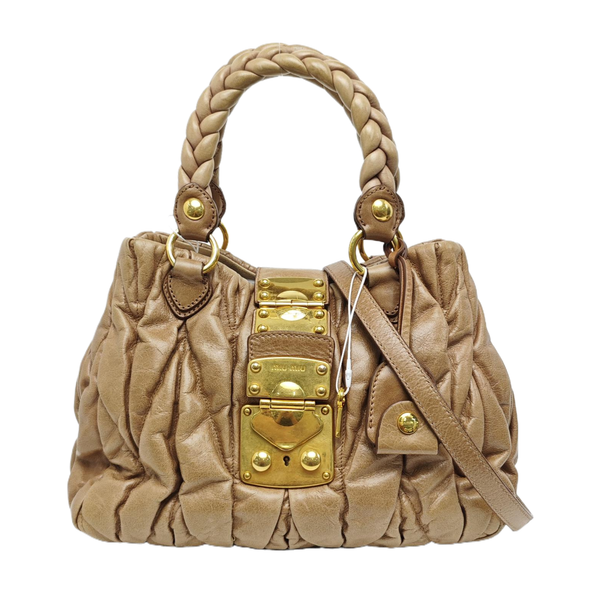 Calfskin Shoulder Bag Brown