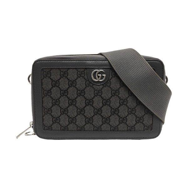 Ophidia Mini Monogram Coated Canvas Gray