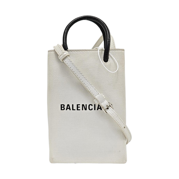 Shopping Bag Calfskin White