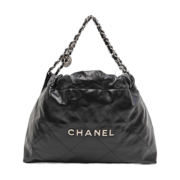 CHANEL 22 Medium Quilted Calfskin Black