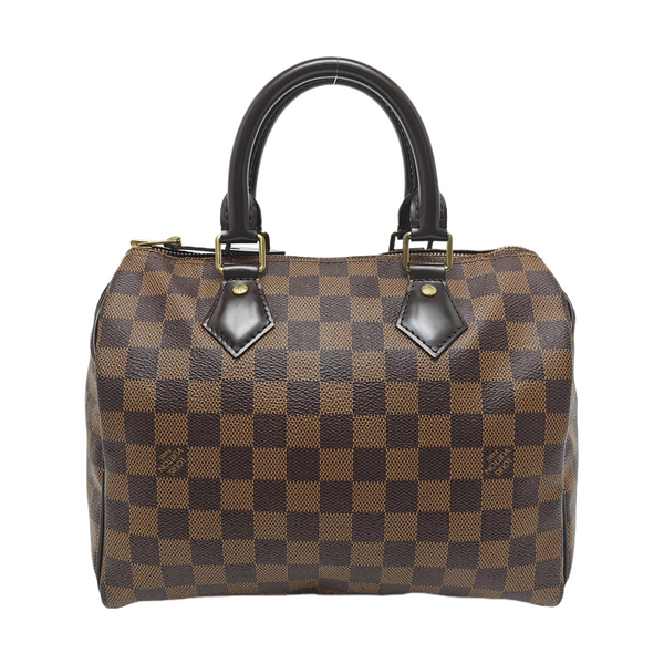 SPEEDY 25 Damier Ebene Coated Canvas Brown