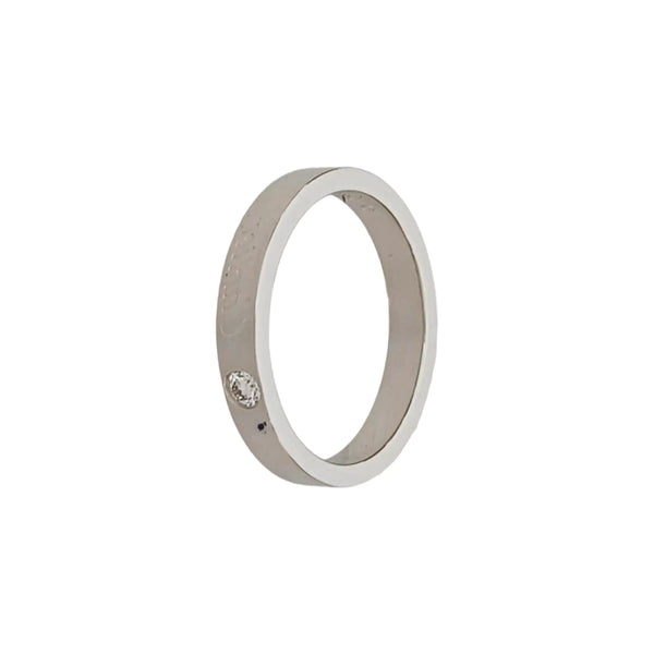 C DE CARTIER Platinum 950 Silver Ring EU 50