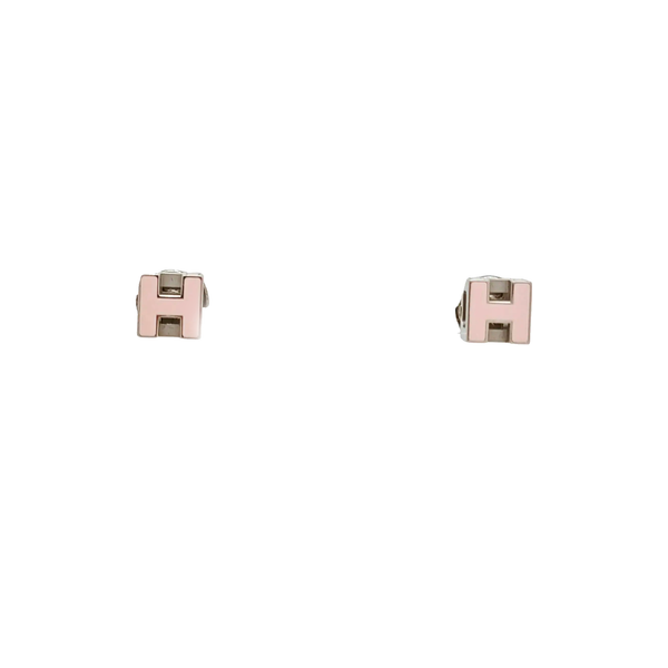 Cage D'h Metal Silver Stud Earrings
