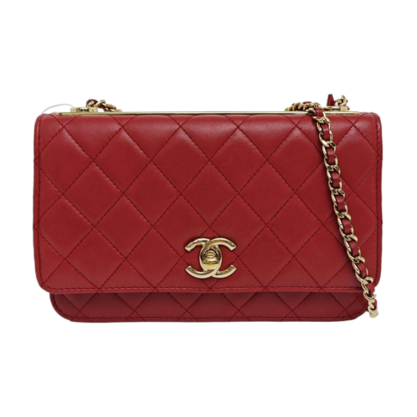 WOC Quilted Lambskin Red