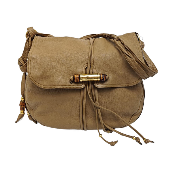 Calfskin Shoulder Bag Brown