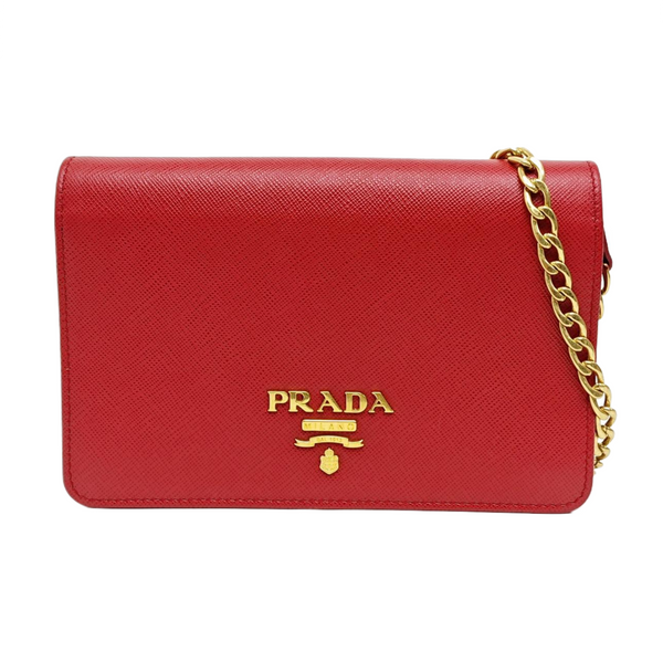Prada Identity Saffiano Calfskin Red
