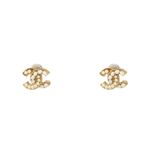 Metal White Stud Earrings