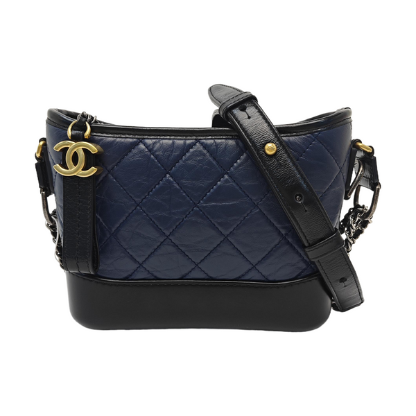 GABRIELLE Small Quilted Calfskin Blue