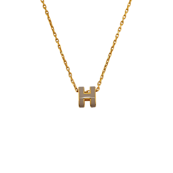 Pop H Metal Gold Necklace