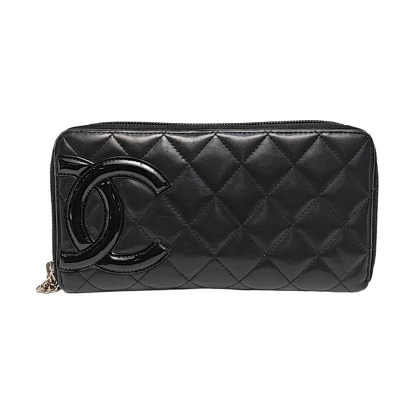 Authenticated pre-owned CAMBON Quilted Calfskin Black - Clutch at Looply