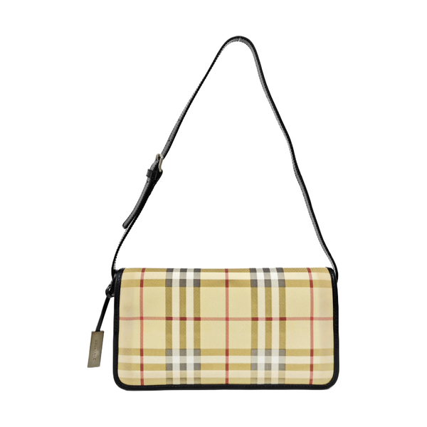Coated Canvas Shoulder Bag Brown