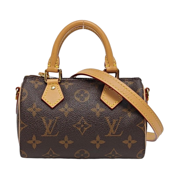 SPEEDY Nano Monogram Coated Canvas Brown