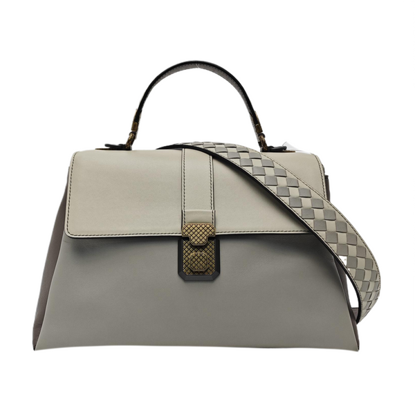 Piazza Medium Calfskin Gray