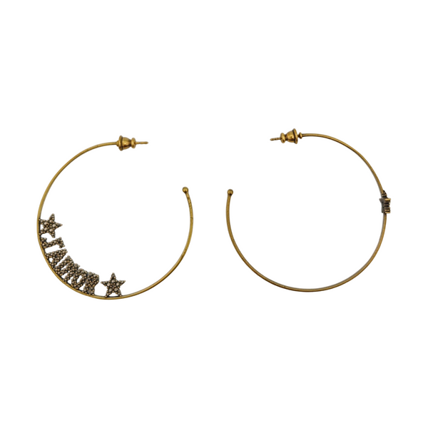 J'adior Metal Gold Stud Earrings