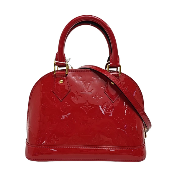 ALMA BB Monogram Patent Leather Red