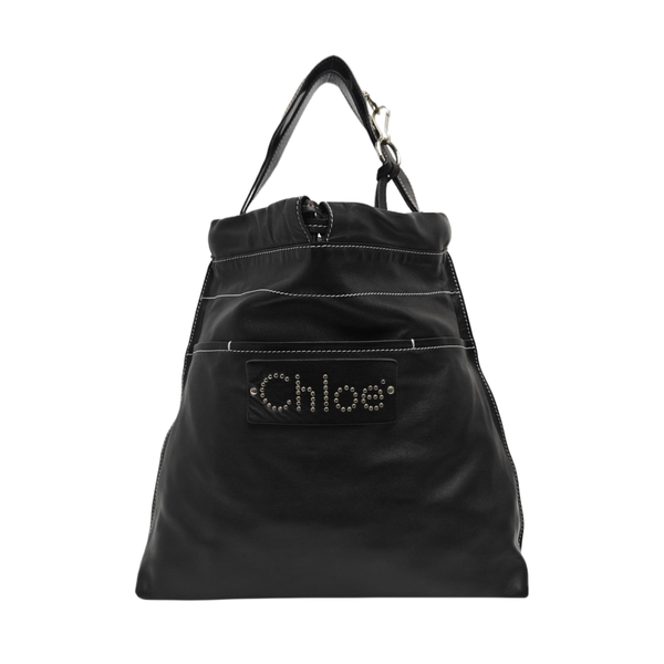 Lambskin Top Handle Bag Black