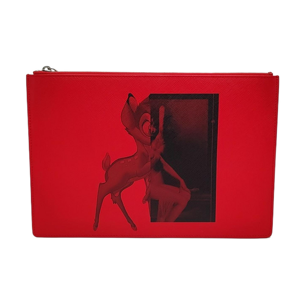 Calfskin Clutch Red