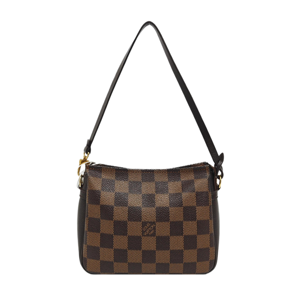 TROUSSE MAKE UP Damier Ebene Coated Canvas Brown